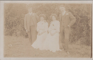 Social History Postcard - Two Men and Two Women SW10684