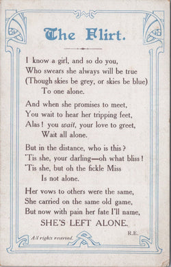 Literature Postcard - The Flirt Poem SW10714