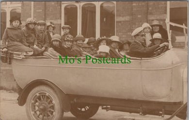 Social History Postcard - People of a Charabanc Trip SW10361