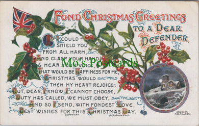 Greetings Postcard - Fond Christmas Greetings To a Dear Defender SW10382