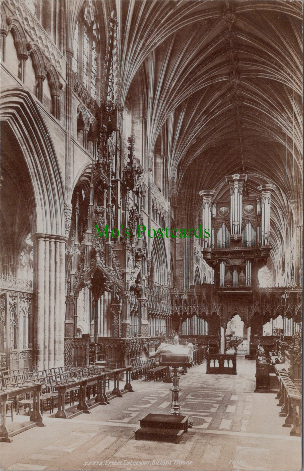 Devon Postcard - Exeter Cathedral, Bishops Throne  SW10392