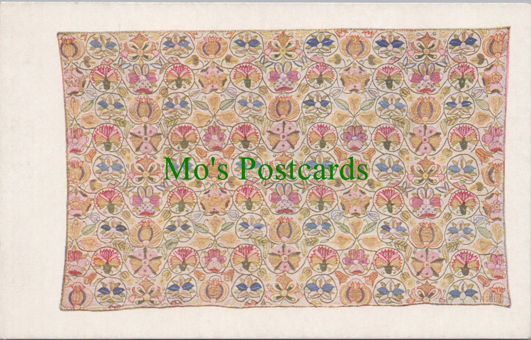 Museum Postcard - Embroidered Pillow Cover, English, 17th Century SW10399