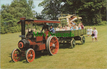 Load image into Gallery viewer, Hampshire Postcard - Burrell Gold Medal Tractor, Hollycombe, Liphook SW10486
