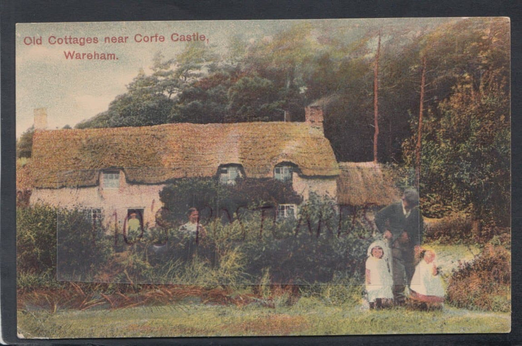 Dorset Postcard - Old Cottages Near Corfe Castle, Wareham - Mo’s Postcards 