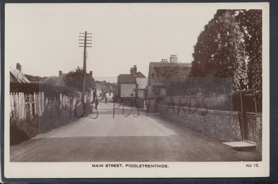 Dorset Postcard - Main Street, Piddletrenthide - Mo’s Postcards 