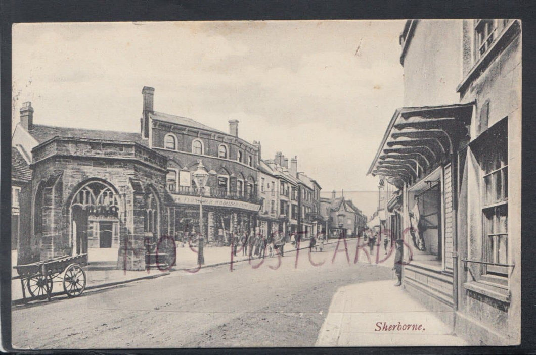 Dorset Postcard - Sherborne Street Scene, 1914 - Mo’s Postcards 