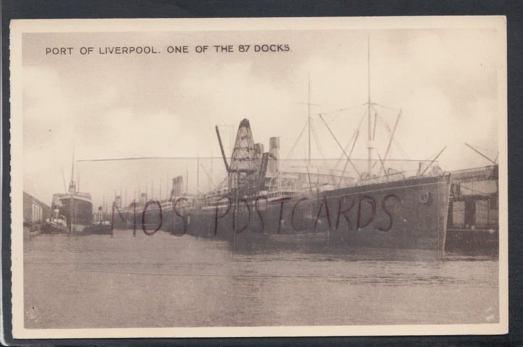Lancashire Postcard - Port of Liverpool - One of The 87 Docks - Mo’s Postcards 