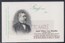 Load image into Gallery viewer, Literature Postcard - Josef Viktor Von Scheffel, German Poet &amp; Novelist - Mo’s Postcards 
