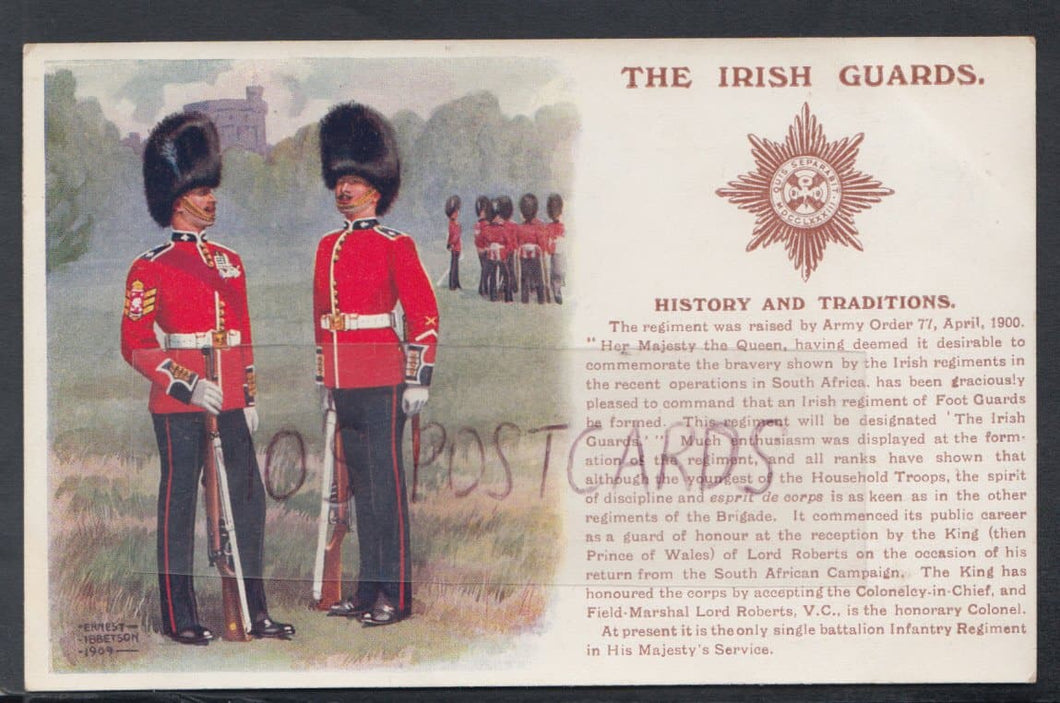 Military Postcard - The Irish Guards - History and Traditions - Mo’s Postcards 