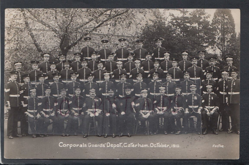 Military Postcard - Corporals Guards' Depot, Caterham. October 1910 - Mo’s Postcards 