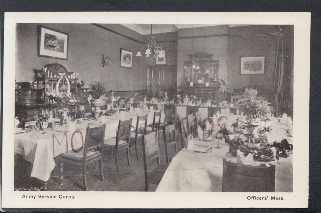 Military Postcard - Army Service Corps - The Officers' Mess - Mo’s Postcards 