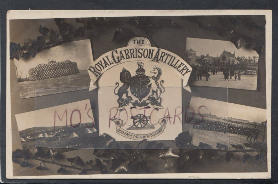 Military Postcard - The Royal Garrison Artillery, Portsmouth, Hampshire, 1915 - Mo’s Postcards 