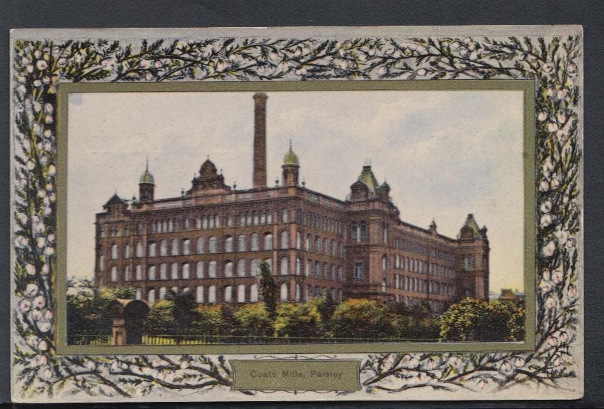 Scotland Postcard - Coats Mills, Paisley, 1911 - Mo’s Postcards 