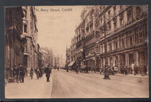 Load image into Gallery viewer, Wales Postcard - St Mary Street, Cardiff, 1924 - Mo’s Postcards 
