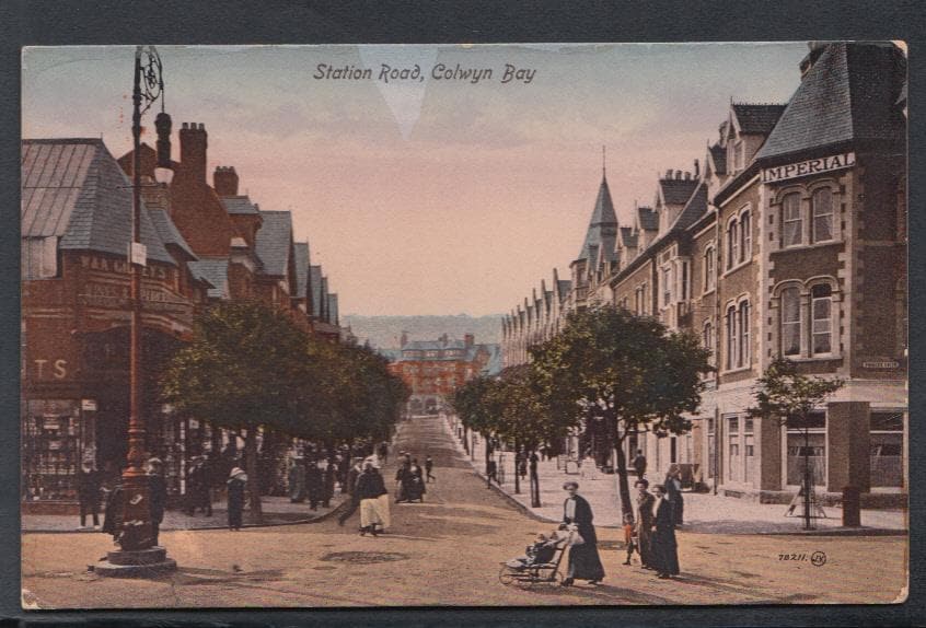 Wales Postcard - Station Road, Colwyn Bay - Mo’s Postcards 