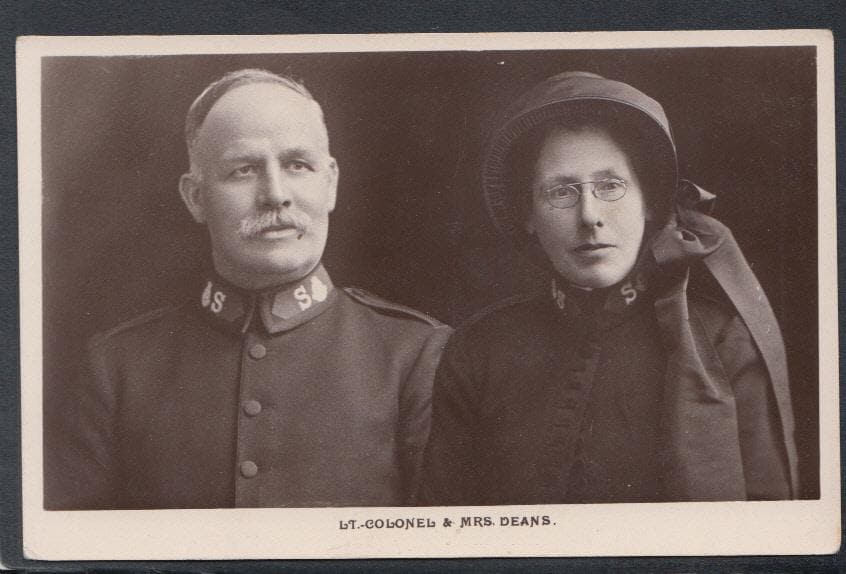 Salvation Army Postcard - Lt Colonel & Mrs Deans - Mo’s Postcards 