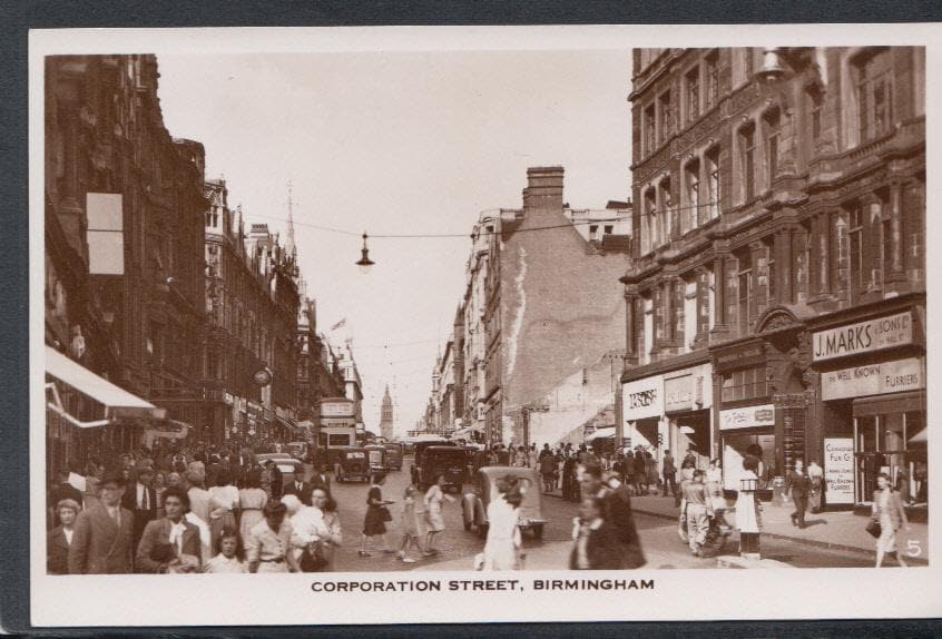 Warwickshire Postcard - Corporation Street, Birmingham - Mo’s Postcards 