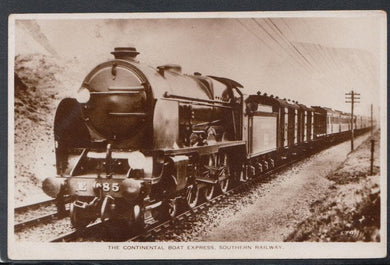 Railway Postcard - Trains - The Continental Boat Express, Southern Railway - Mo’s Postcards 