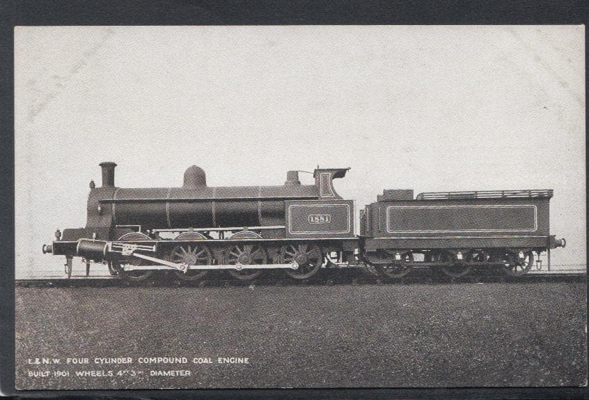 Railway Postcard - Trains -  L & N.W. Four Cylinder Compound Coal Engine - Mo’s Postcards 