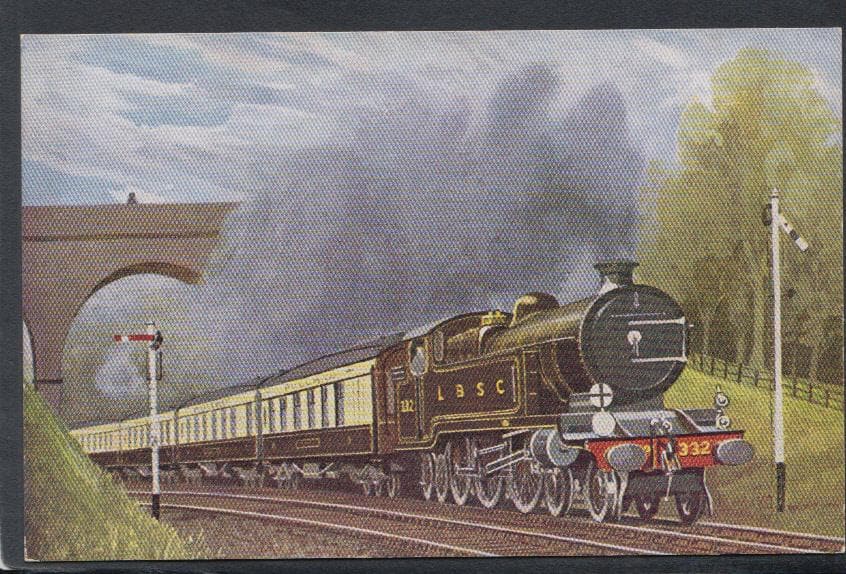 Railway Postcard - Trains - L.B.S.C. The Southern Belle Near Merstham, Surrey 4-6-4T Locomotive No 332 - Mo’s Postcards 