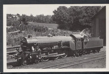 Load image into Gallery viewer, Railway Postcard - Trains - &quot;Green Goddess&quot; at Ravenglass, 1925 - Mo’s Postcards 
