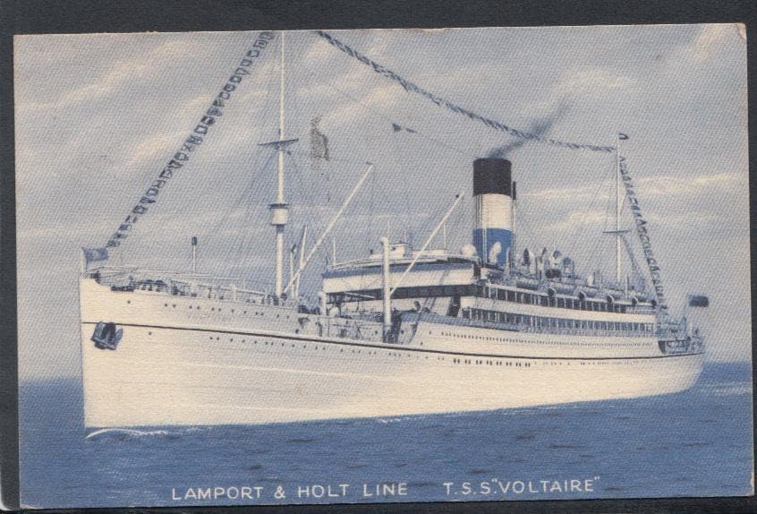 Shipping Postcard - Lamport & Holt Line - T.S.S.