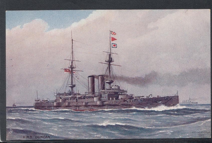 Military Postcard - Naval - H.M.S.Duncan - Mo’s Postcards 