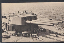 Load image into Gallery viewer, Military Postcard - Naval - Our Navy - Triple Turrets of 16in Guns, H.M.S&#39;s &quot;Nelson&quot; and &quot;Rodney&quot; - Mo’s Postcards 
