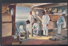Load image into Gallery viewer, Military Postcard - Naval - &quot;Hearts of Oak&quot; - Sailors Taking in 12in Shells - Mo’s Postcards 
