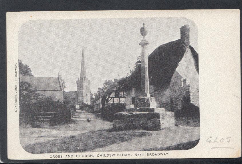 Worcestershire Postcard - Cross and Church, Childswickham, Near Broadway - Mo’s Postcards 