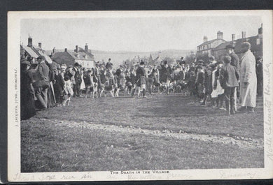 Worcestershire Postcard - Broadway - Fox Hunting - The Death in The Village - Mo’s Postcards 