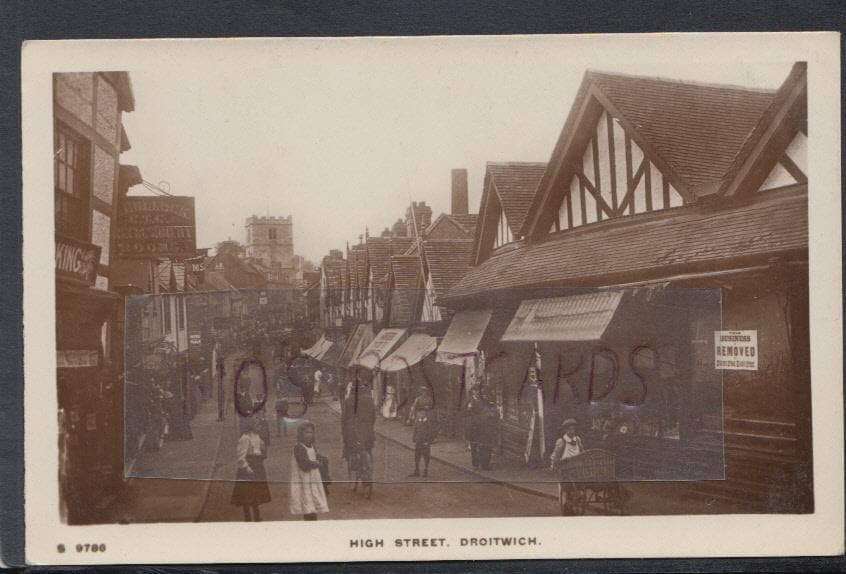 Worcestershire Postcard - High Street, Droitwich - Mo’s Postcards 