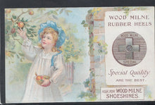 Load image into Gallery viewer, Advertising Postcard - Wood Milne Rubber Heels - Wood-Milne Shoeshines, 1906 - Mo’s Postcards 
