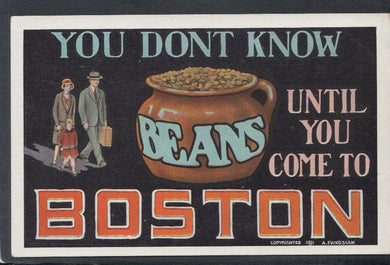 Advertising Postcard - You Don't Know Beans Until You Come To Boston - America - Mo’s Postcards 