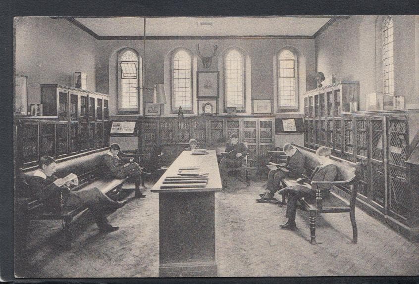 Oxfordshire Postcard - Boys' Reading Room, All Saints' School, Bloxham - Mo’s Postcards 