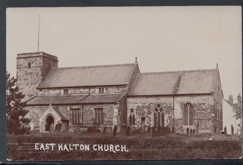 Lincolnshire Postcard - East Halton Church - Mo’s Postcards 