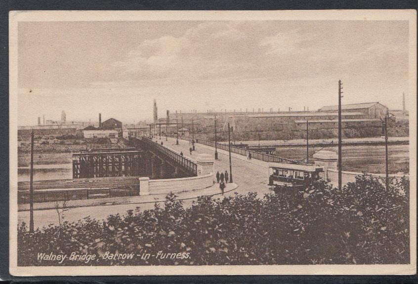 Cumbria Postcard - Walney Bridge, Barrow-In-Furness, 1931 - Mo’s Postcards 