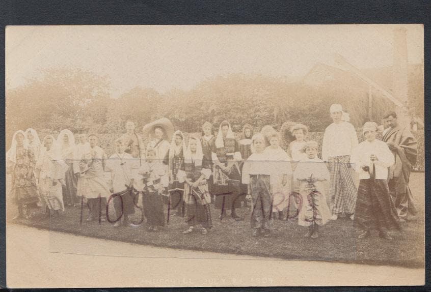 Oxfordshire Postcard - Churchill Villagers in Fancy Dress, July 24th 1907 - Mo’s Postcards 