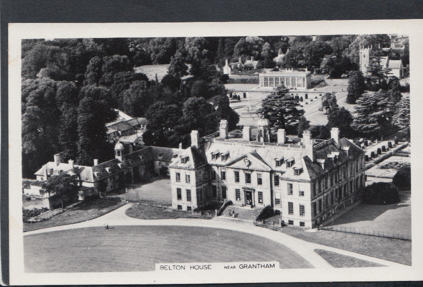 Lincolnshire Postcard - Aerial View of Belton House, Near Grantham - Mo’s Postcards 