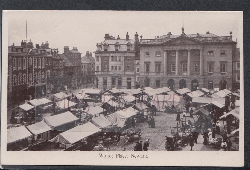 Nottinghamshire Postcard - Market Place, Newark - Mo’s Postcards 