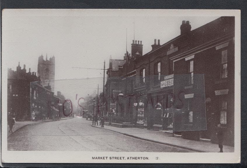Lancashire Postcard - Market Street, Atherton - Mo’s Postcards 