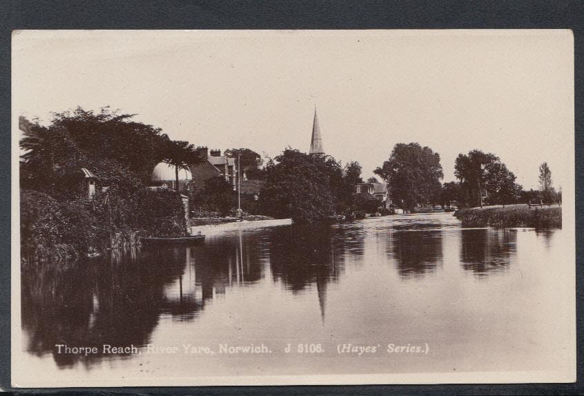 Norfolk Postcard - Thorpe Reach, River Yare, Norwich, 1924 - Mo’s Postcards 