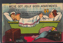 Load image into Gallery viewer, Comic Postcard - Couple / Marriage / Bath / Sleep / Travel, 1912 - Mo’s Postcards 
