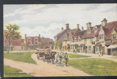 Worcestershire Postcard - The Green, Broadway - Artist A.R.Quinton - Mo’s Postcards 
