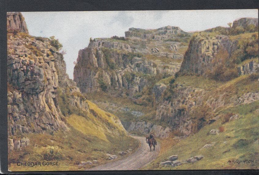 Somerset Postcard - Cheddar Gorge - Artist A.R.Quinton - Mo’s Postcards 