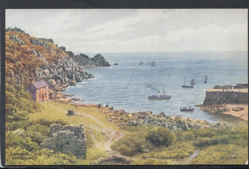 Cornwall Postcard - Lamorna Cove, Nr Penzance - Artist A.R.Quinton - Mo’s Postcards 