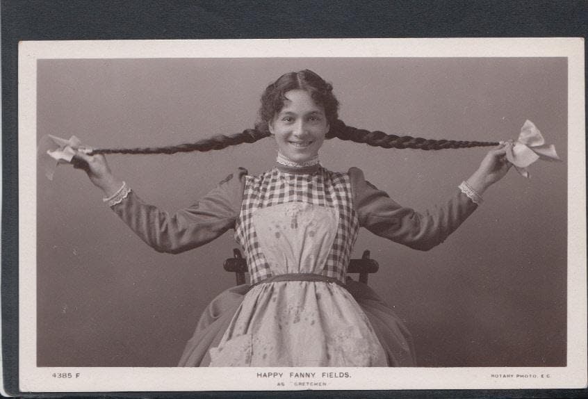 Actress Postcard - Happy Fanny Fields as 