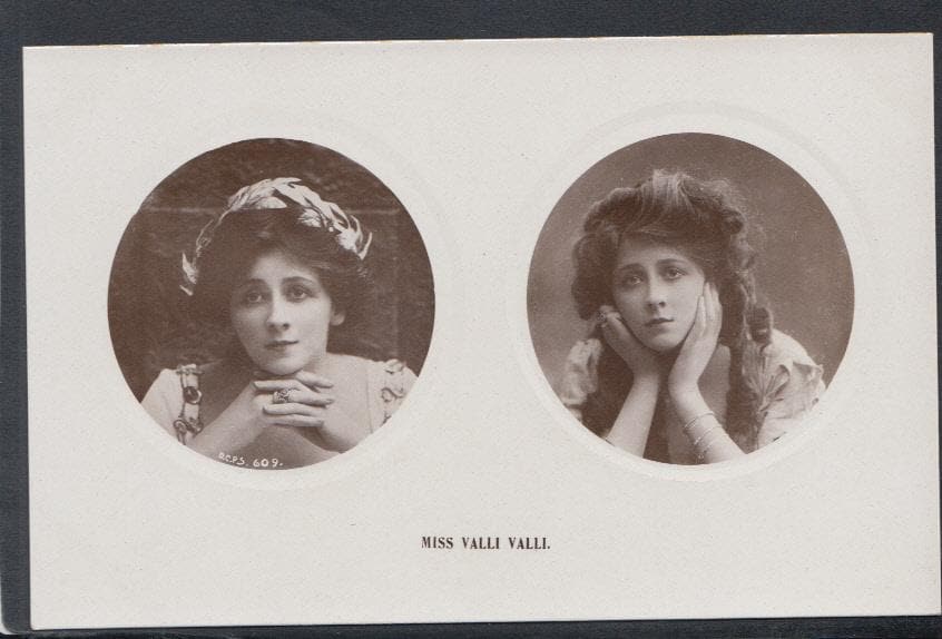 Actress Postcard - Miss Valli Valli - Marguerite Alice Knust - Mo’s Postcards 