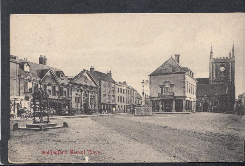 Oxfordshire Postcard - Wallingford Market Place, 1907 - Mo’s Postcards 