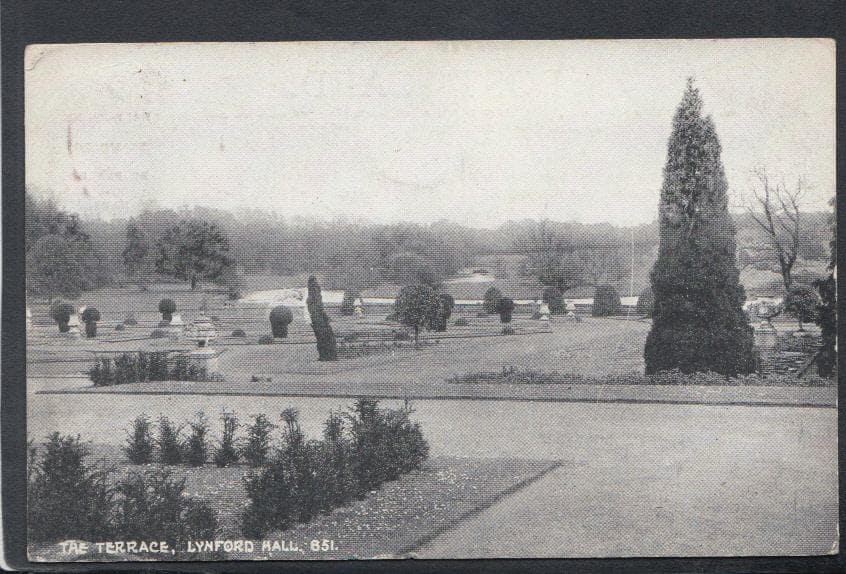 Norfolk Postcard - The Terrace, Lynford Hall, Mundford, Thetford, 1906 - Mo’s Postcards 